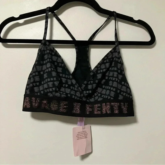 NWT Savage  X Fenty black grey bra - Picture 1 of 4
